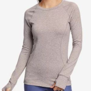 Eddie Bauer Women's sz M Treign Crew Neck Long Sleeve Training Sweat Taupe